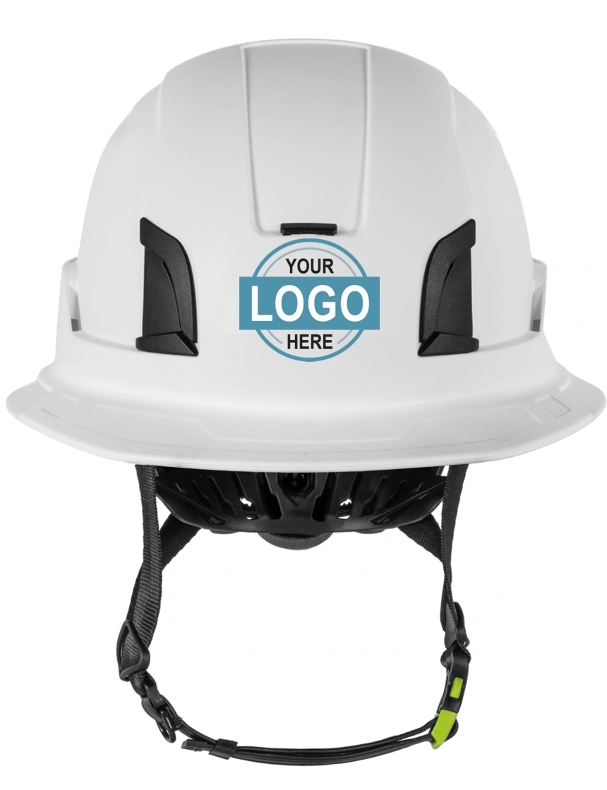 White Kask Zenith X2 ‘Full Brim’ Safety Helmet with Custom Full Color Graphic