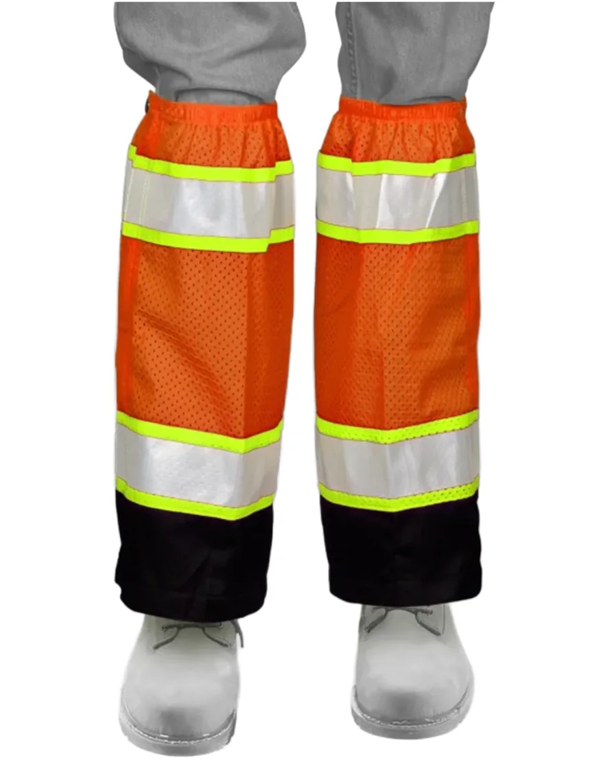 Pair Of Kishigo Orange, Mesh, High-Vis Gaiters