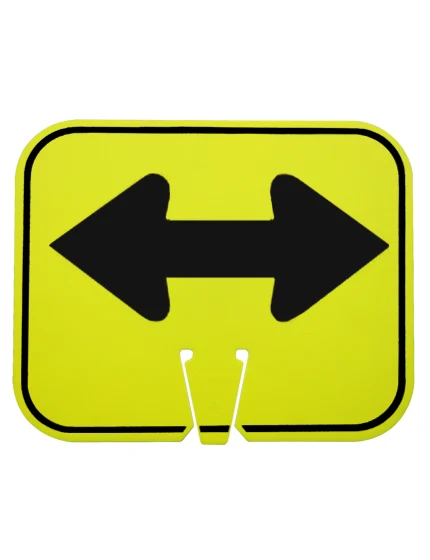 Left Right Arrow Clip On Sign Lime Non Reflective