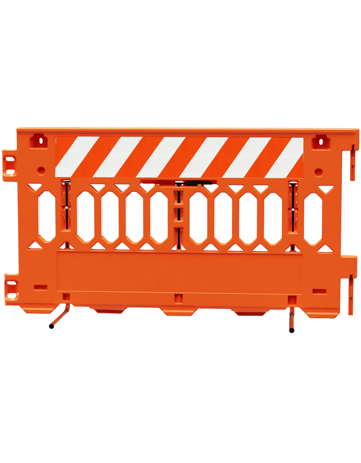 Ada Pathcade Barricade, Orange w/ One (1) Piece Of EG Sheeting One (1) Side Of The Barricade w/ Single Color Graphic