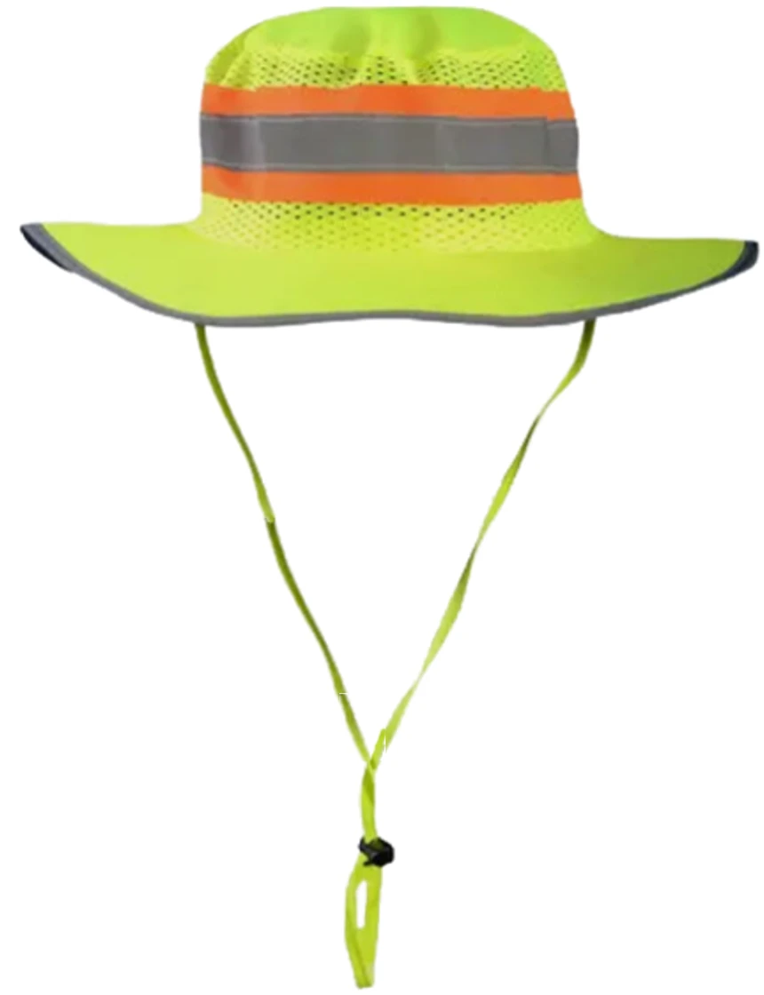 Breathable, Solid Top, Hi-Viz \"Ranger Hat\", Size: Medium