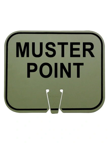 muster point clip on sign olive drab