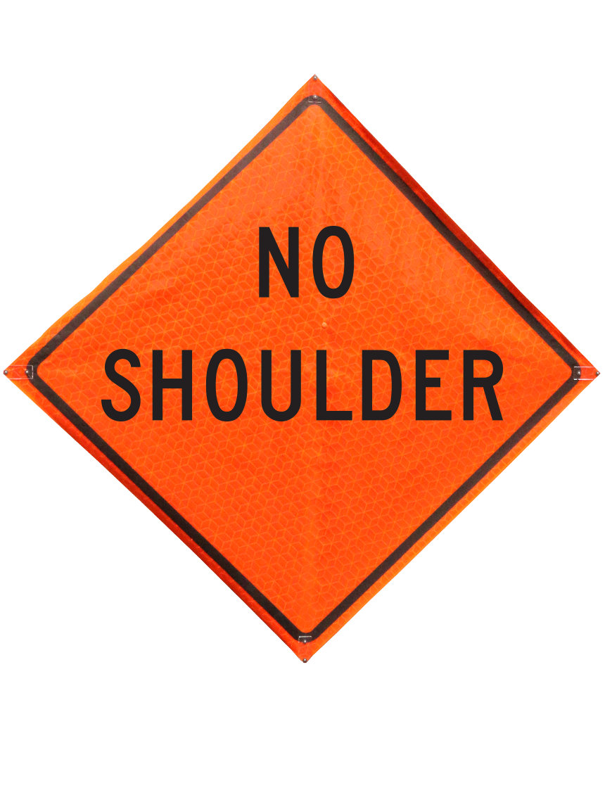 48\", Heavy Duty, Marathon Reflective Roll Up Sign, No Shoulder