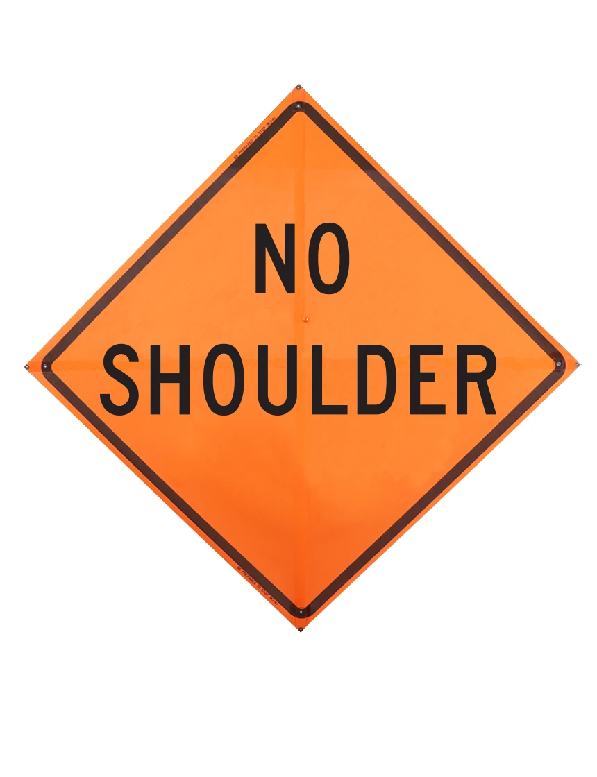 36\", Non-Reflective Mesh Roll Up Sign, No Shoulder
