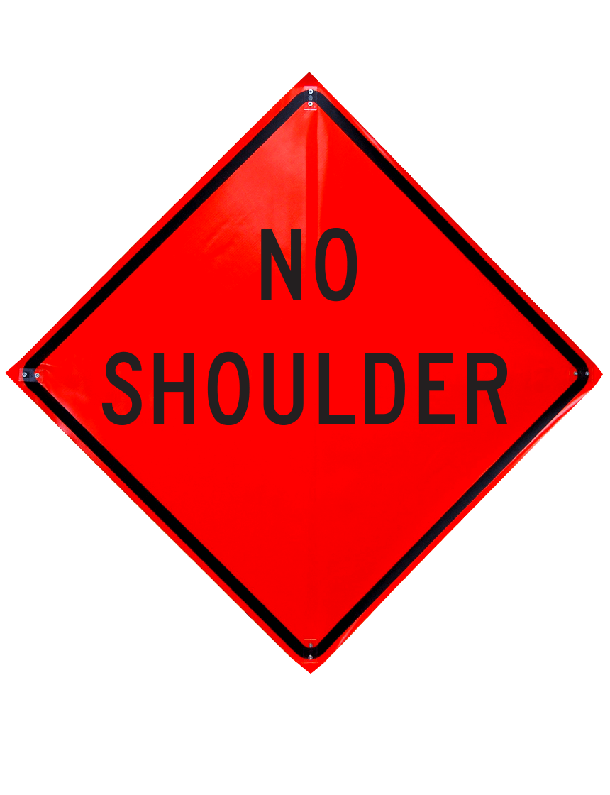 48\", Heavy Duty, Non-Reflective Roll Up Sign, No Shoulder