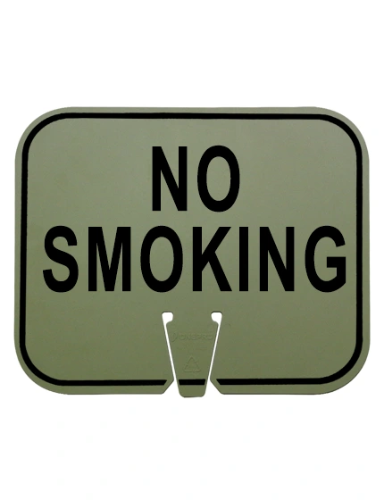 no smoking clip on sign non reflective olive drab