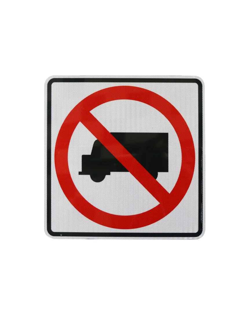 No Trucks Allowed Symbol Signs R5 2 30\" X 30\" Solid 080 Gauge Aluminum