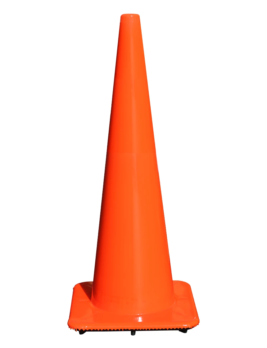 Orange 36\" Lakeside Plastics 12 lbs Heavy Duty Traffic Cone