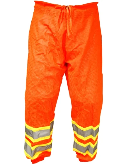 Orange Standard, Ultra-Cool 100% Polyester, Class E Pants w/ 8\" Zipper Leg, L-Xl
