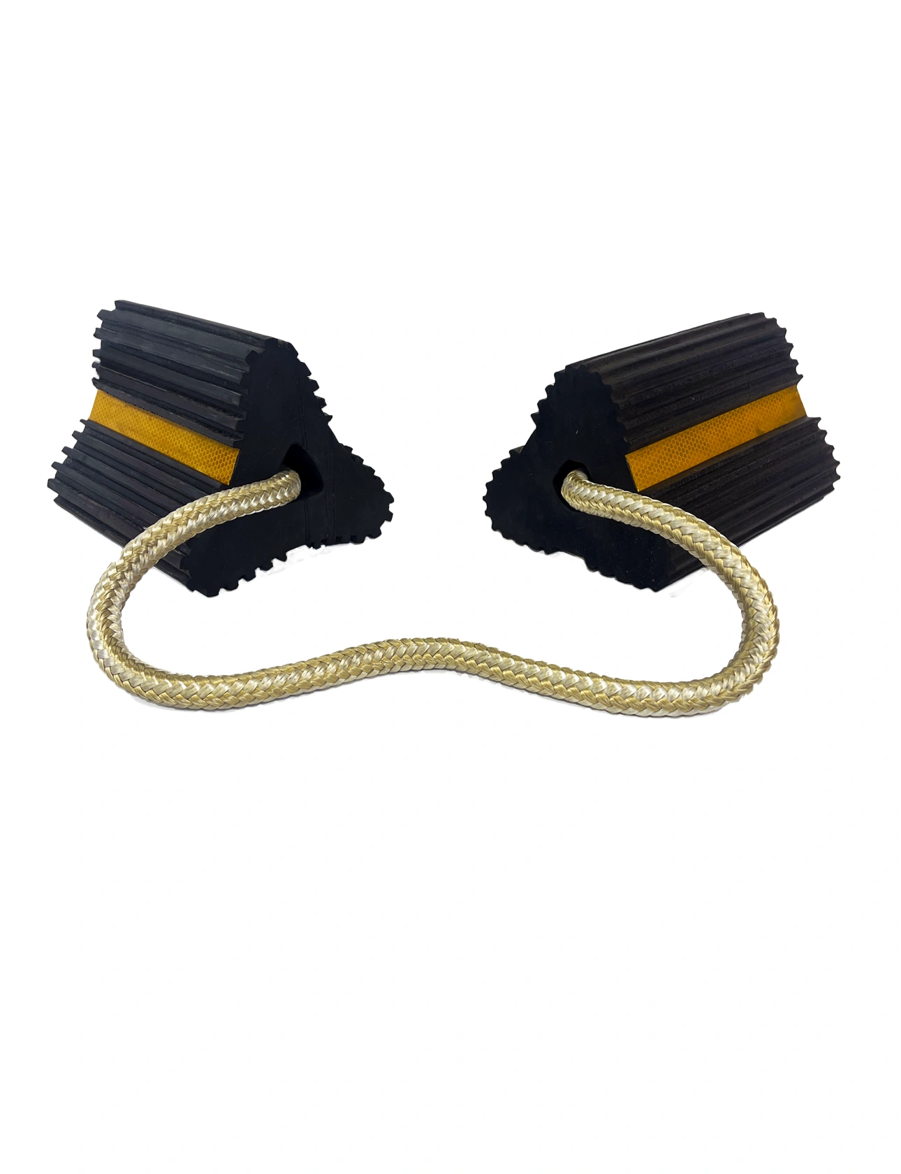 Pair of 8\" x 6\" Rubber Wheel Chocks for Trucks