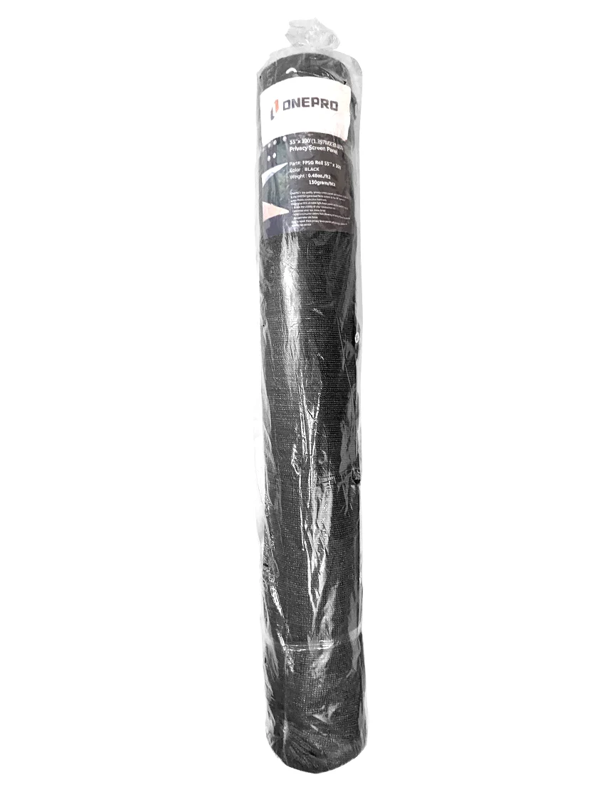 55\" x 100\u0027 Black Privacy Fence for OnePro Fence Panels - Enough to cover 16 1/2 Fence Panels