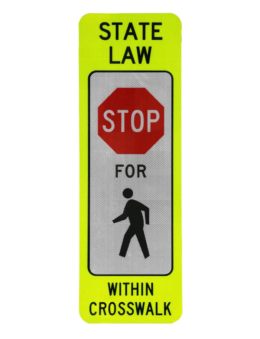 pedestrian crosswalk sign