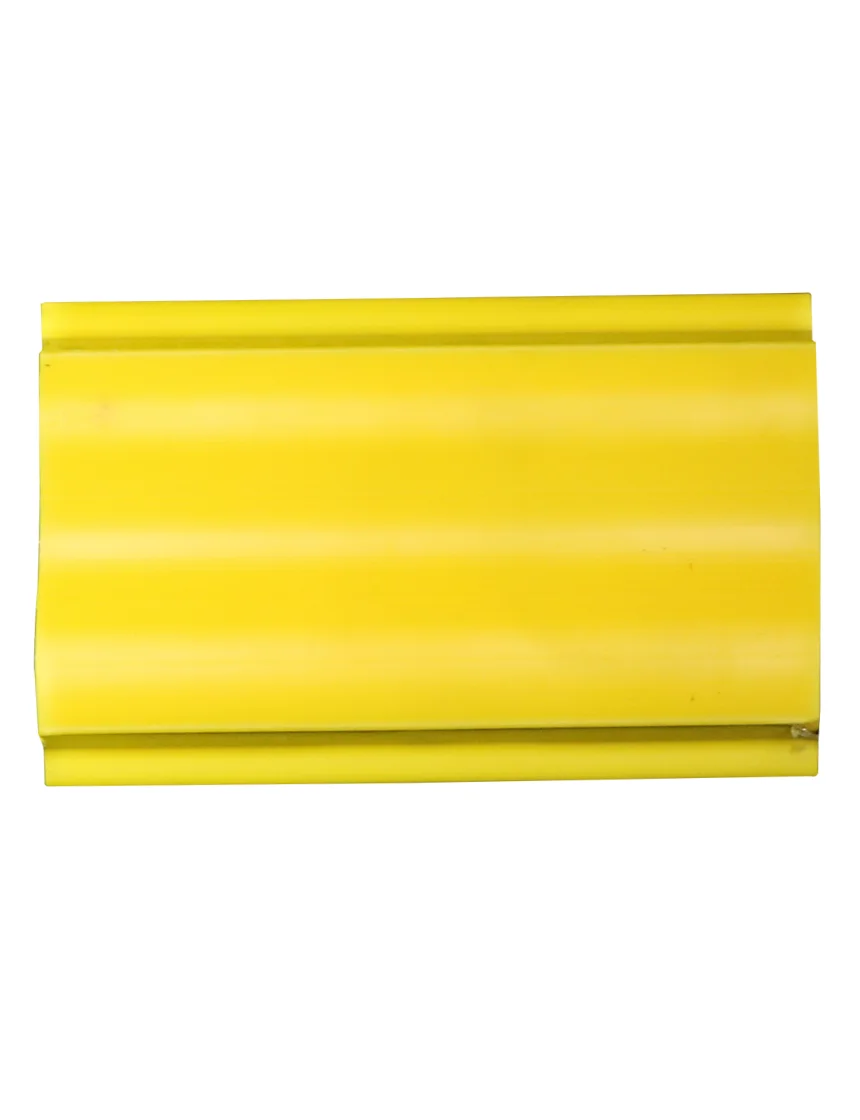 PEXCO Half-Track Reflective Raised Pavement Markers (RPMs), Yellow with Yellow Reflective Stripes on Both (2) Sides with adhesive (Box of 200 Reflective Markers) 