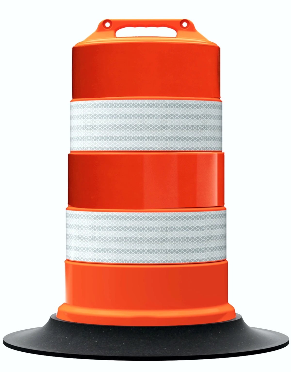 Plasticade Commander™ Traffic Drum with Diamond Grade Reflective Stripes and Tire Base