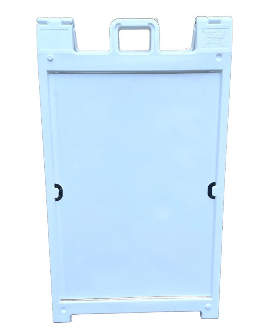 White Plasticade Signicade Deluxe \u0027Sandwich Style\u0027 Sign Holder with No Coroplast Inserts (Frame Only)