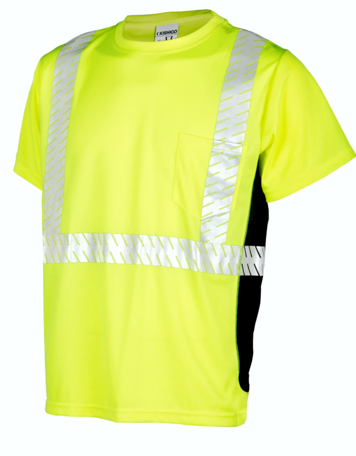 Kishigo Premium Hi-Vis T Shirt Class 2 Lime 5Xl w/ Single Color Graphic