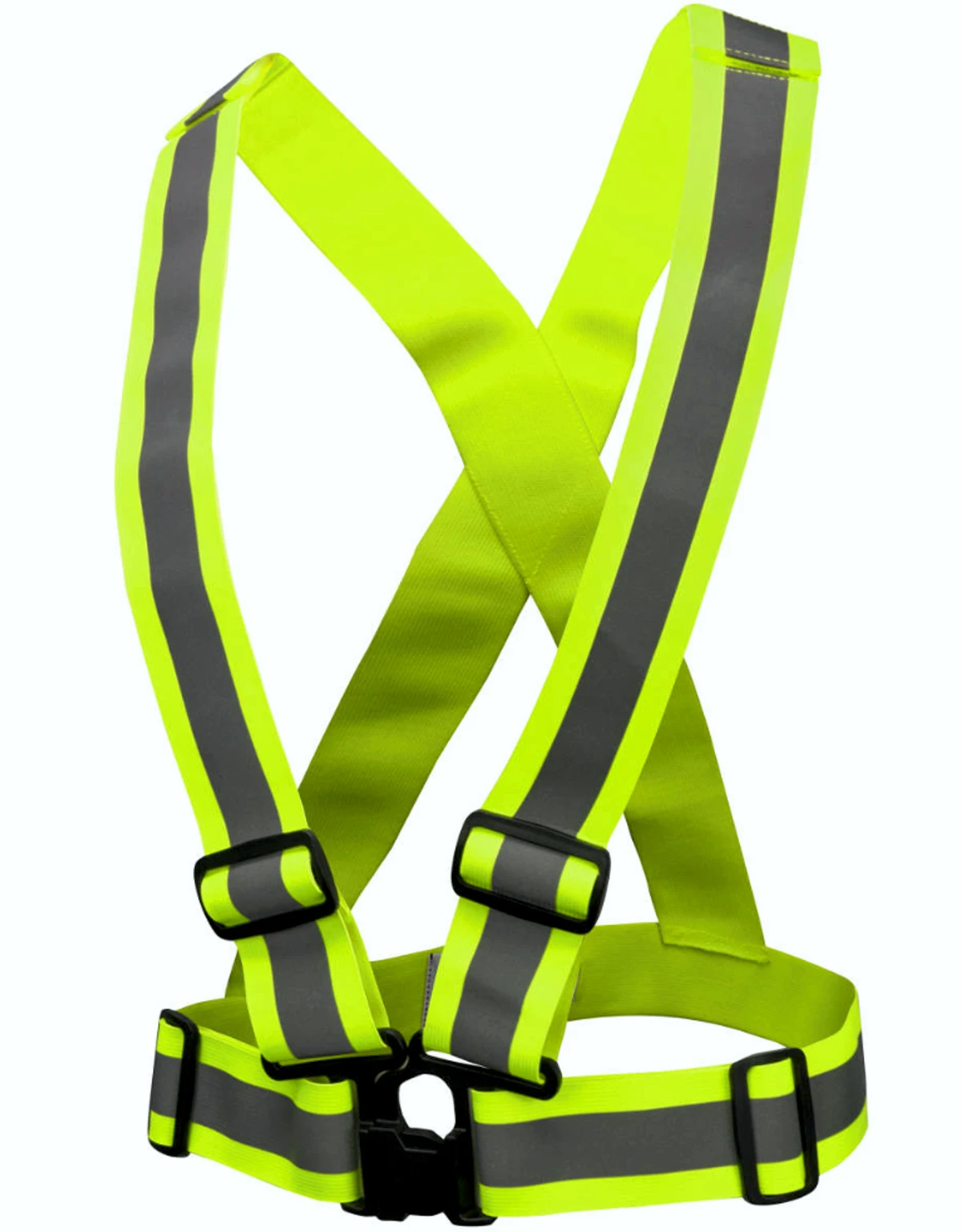 Radians High Visibility Breakaway X-Back Safety Harness - Lime Reflective, One size fits all