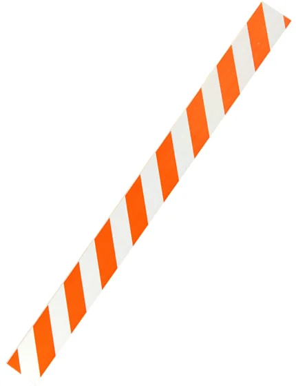 8\u0027 x 2\" Plastic Rail w/ High Intensity (Hi) Reflective Sheeting On Both Sides