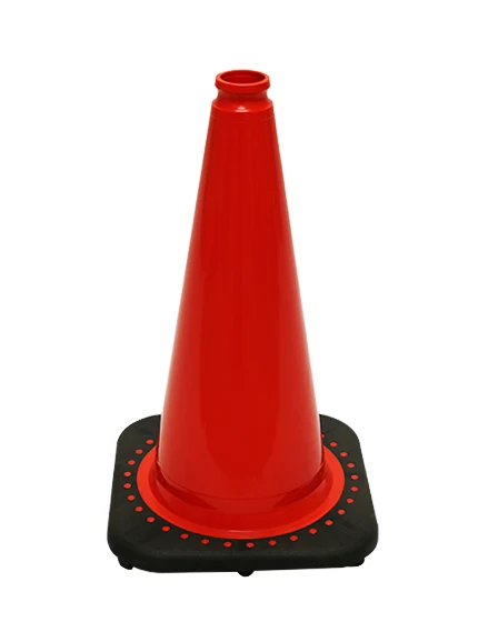 Red 18 inch JBC Black Base Traffic Cone