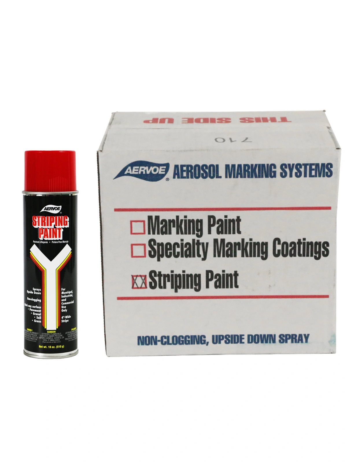 Red Solvent Based, Striping Paint (Case Of 12)