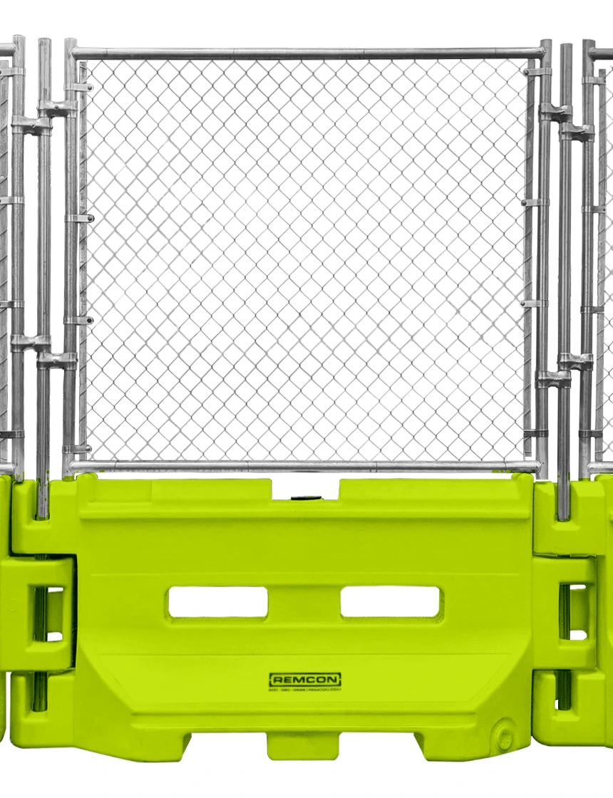 Green 36\" Construction Barricade with Fence Panel