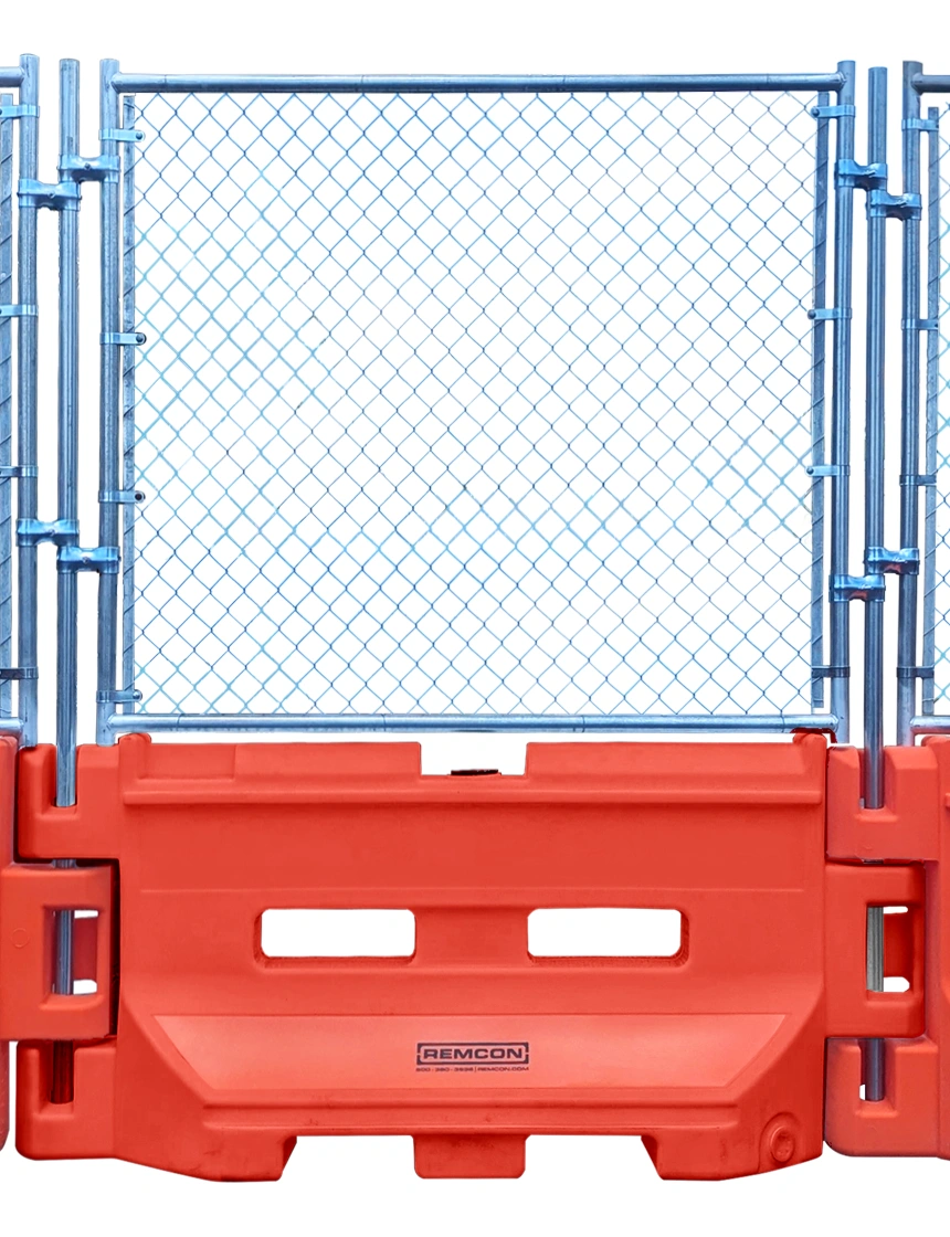 Orange 36\" Construction Barricade with Fence Panel