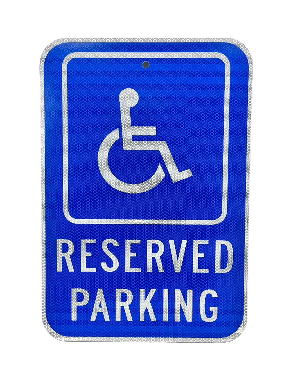 12\" X 18\" Reserved Parking w/ Handicap Symbol Sign, High Intensity (Hi) Grade Reflective