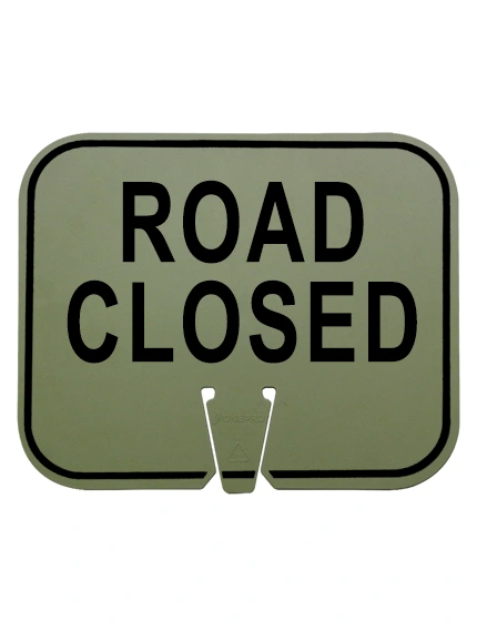 road closed clip on sign non reflective olive drab