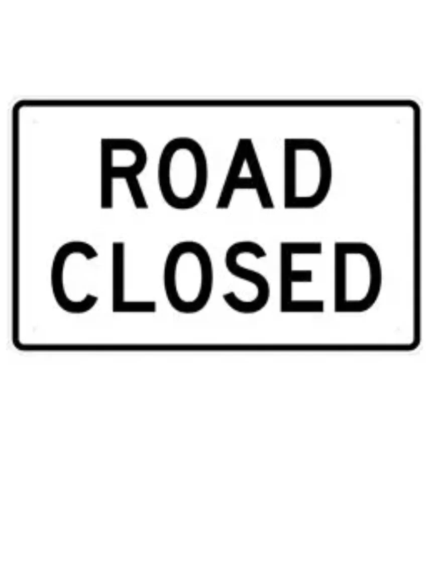 48\" x 30\" High Intensity (HI) Reflective ROAD CLOSED Sign