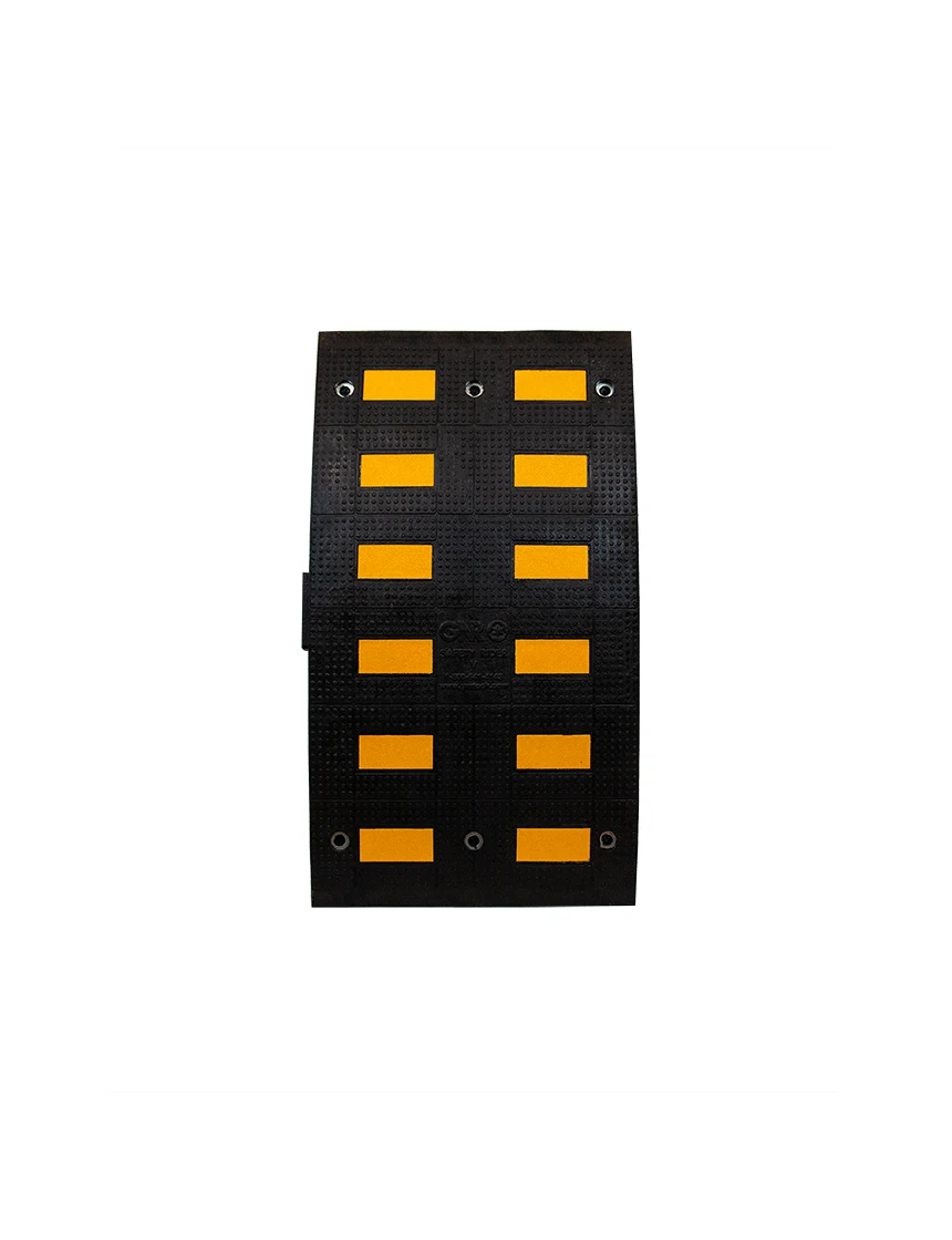 Recycled Rubber Speed Hump, Middle Section, with 12\" Steel Spikes