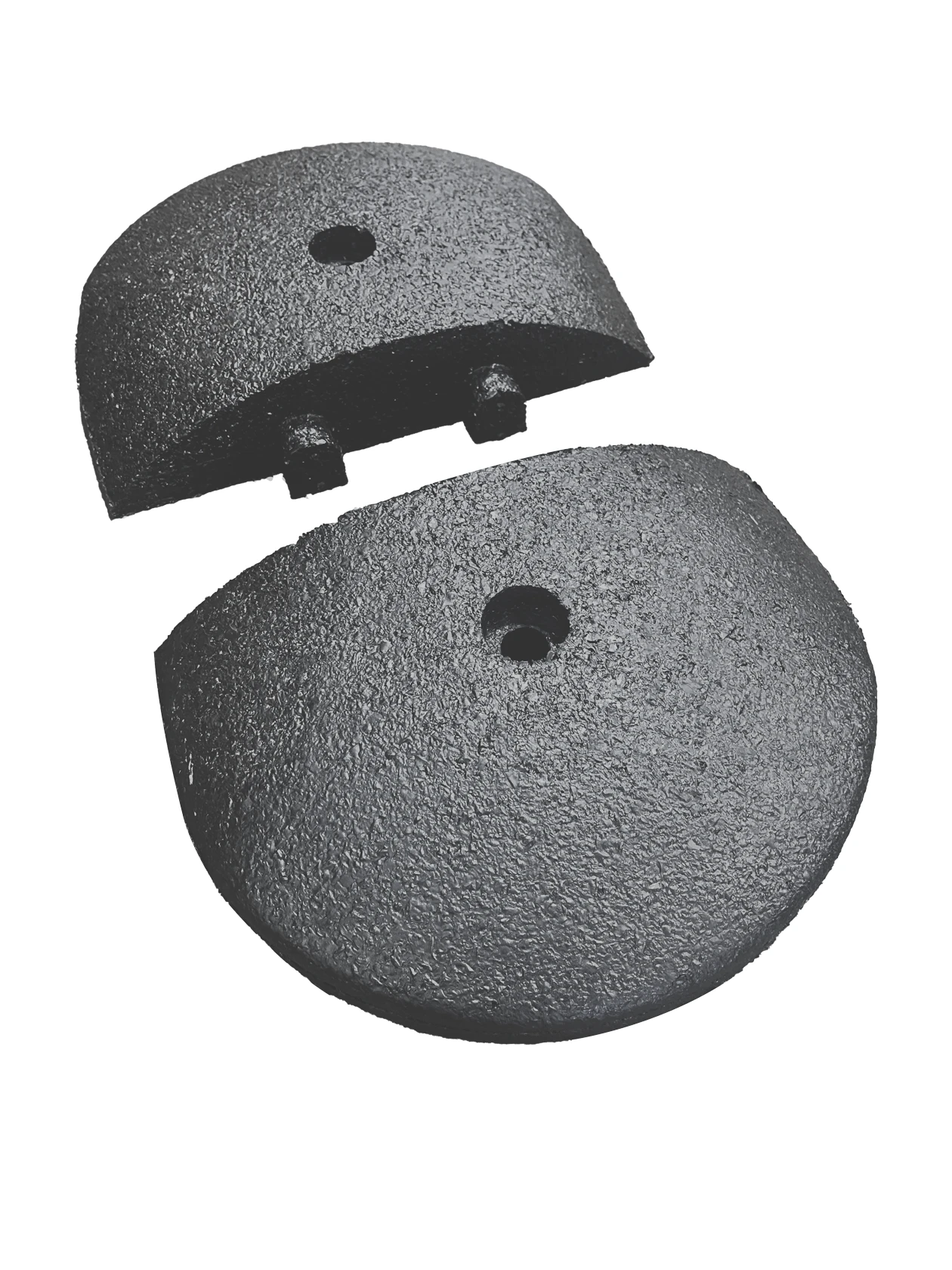 Pair of 9\" Rounded End Caps for GUMA Rubber Speed Bumps with No Hardware