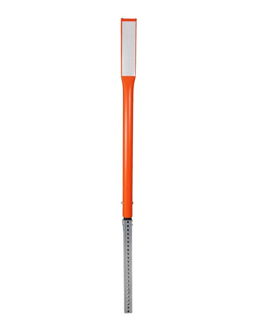 48\" Orange Driveable delineator with 12\" X 3\" White Reflective Sheeting