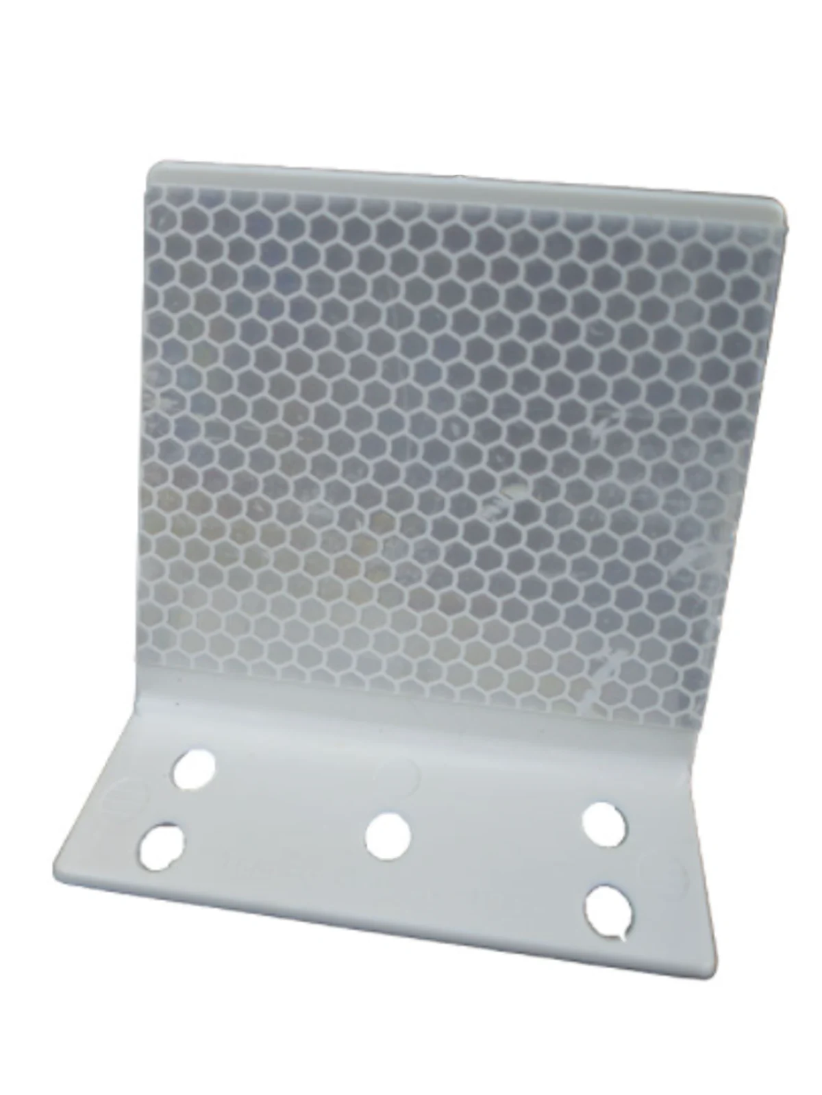 Box Of 50 - 3\" White Abs Barrier Wall Reflectors White Reflective Sheeting On Both (2) Sides