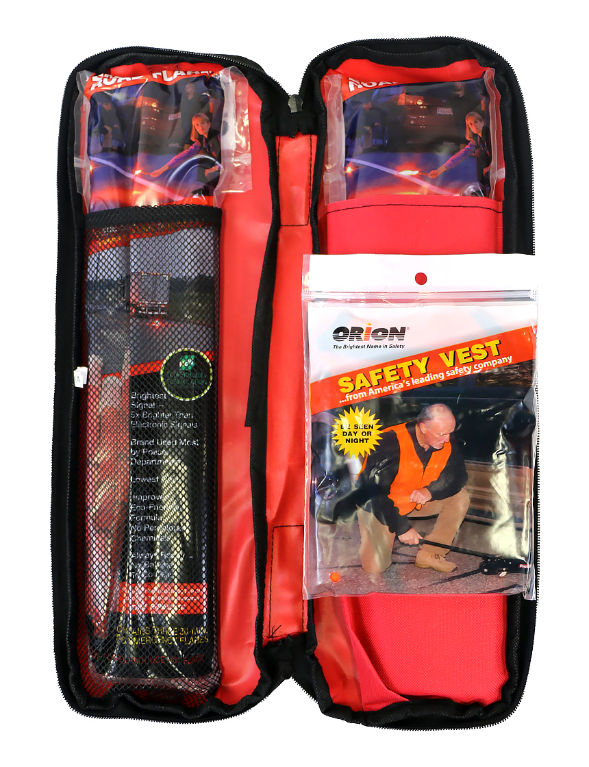Six (6) pack of 30 minute ORION road flares
