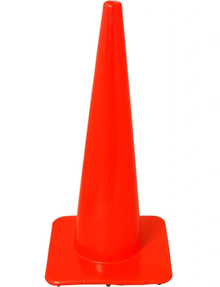 Orange 28\" Lakeside Plastics Traffic Cone, 5 lbs Lite Weight Solid Orange