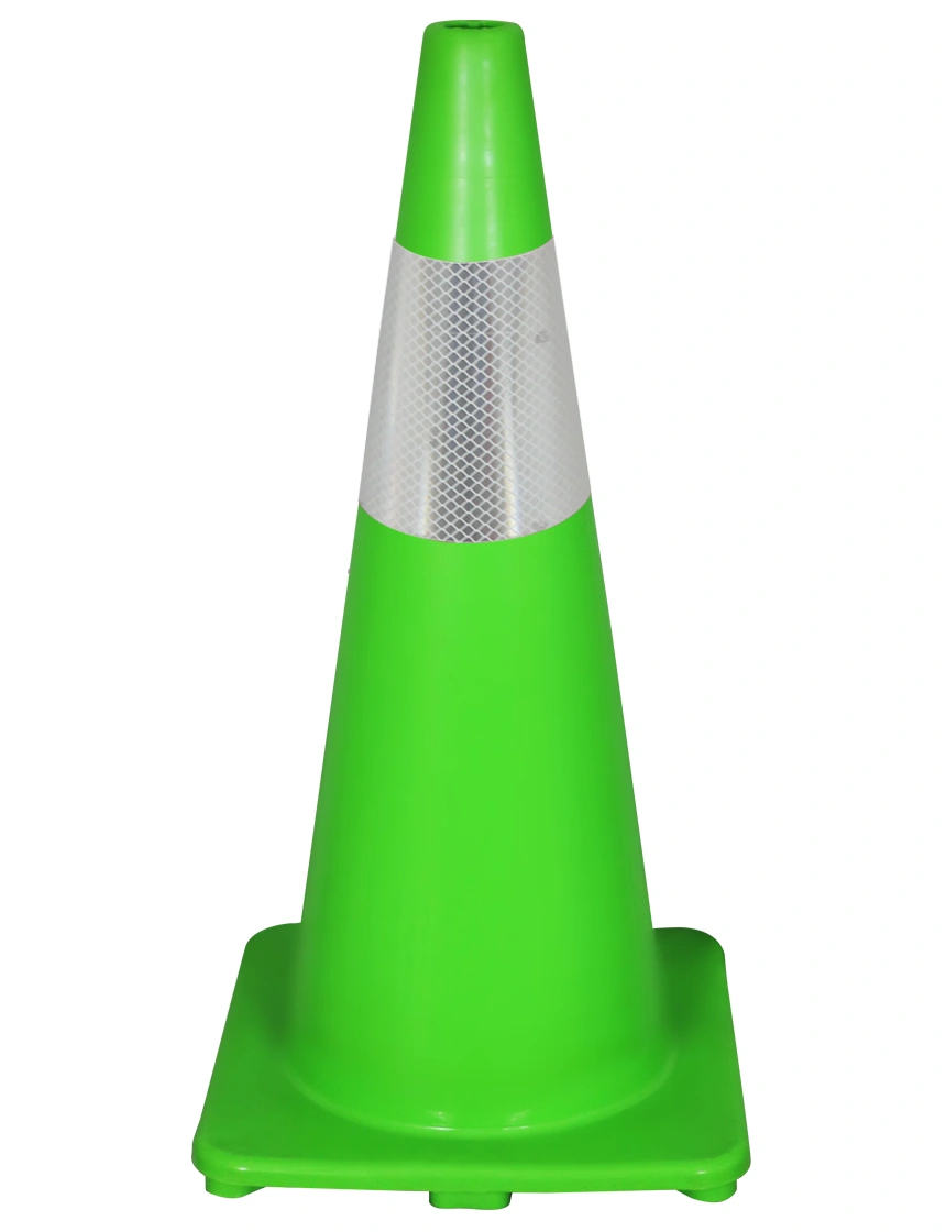 Solid Lime 28\", 5 lbs, Economy Cone with 6\" Reflective Collar