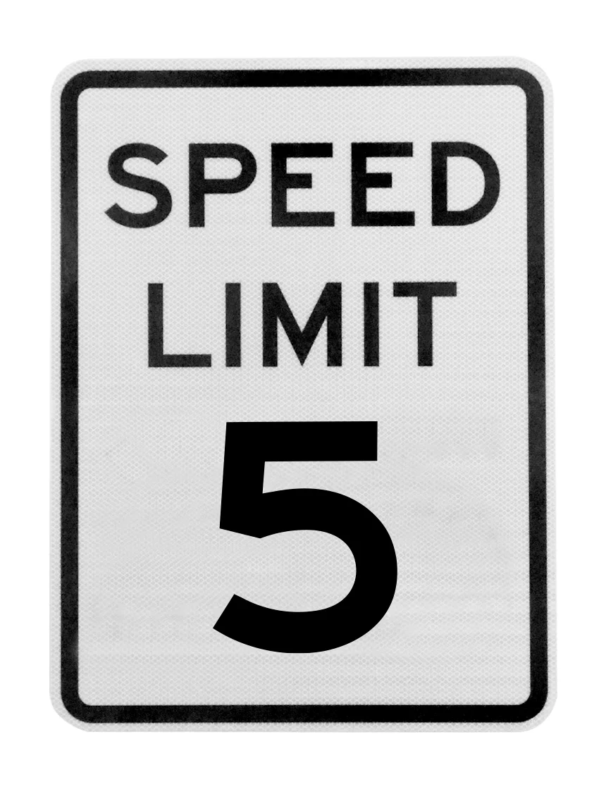 Speed Limit 5 Sign – R2-1, 18\" x 24\"