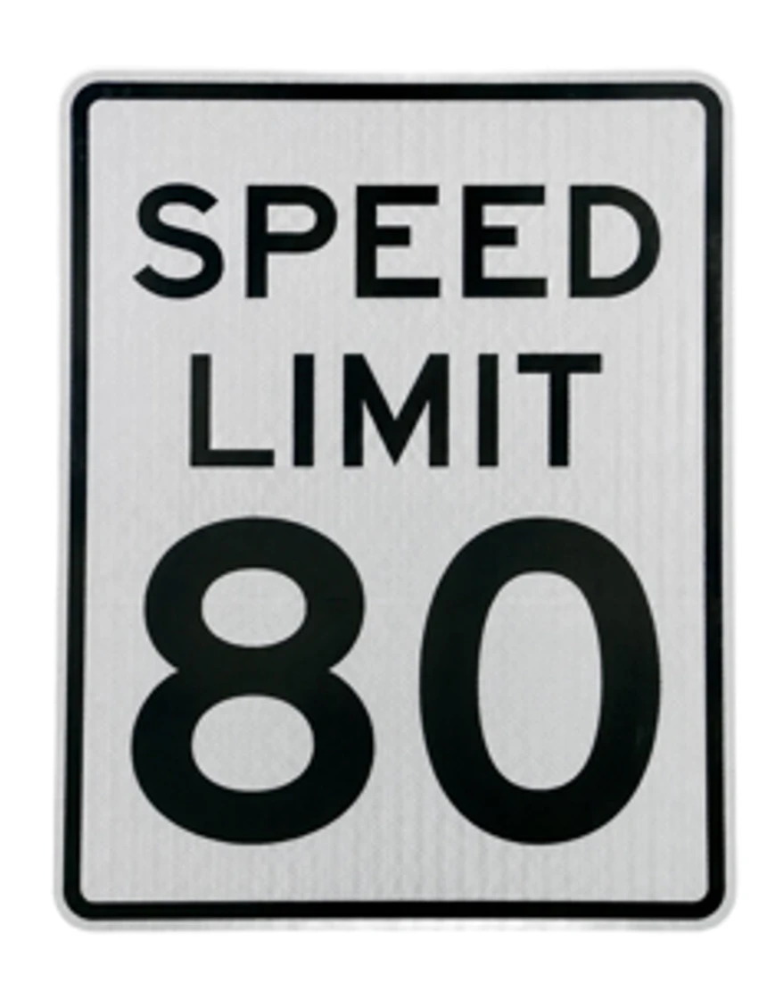 Speed Limit 80 Signs R2 1, 24\" X 30\"