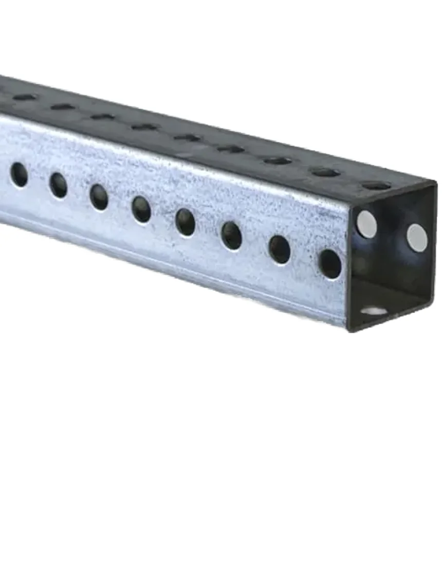 8\u0027, 14 Gauge Steel, Square Sign Post, Galvanized, 2 lbs/ft