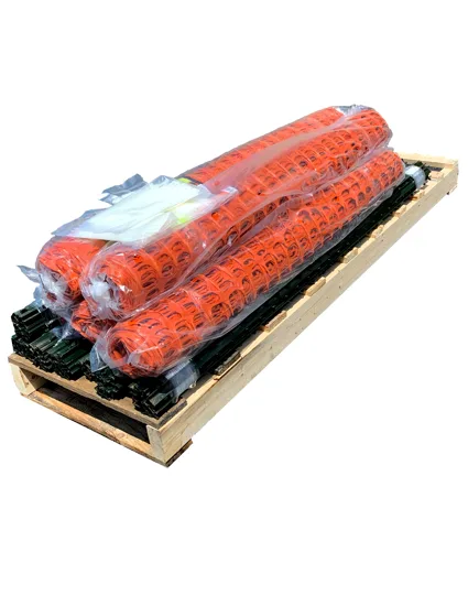 Complete 300\u0027 Orange Standard Construction Fence Kit (Fence, Posts \u0026 Zip Ties)