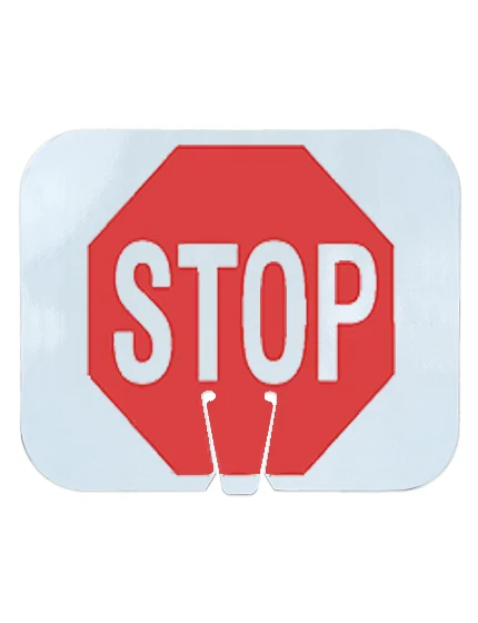 12 3/4\" x 10 1/2\", Reflective Clip On Sign, STOP (Red)