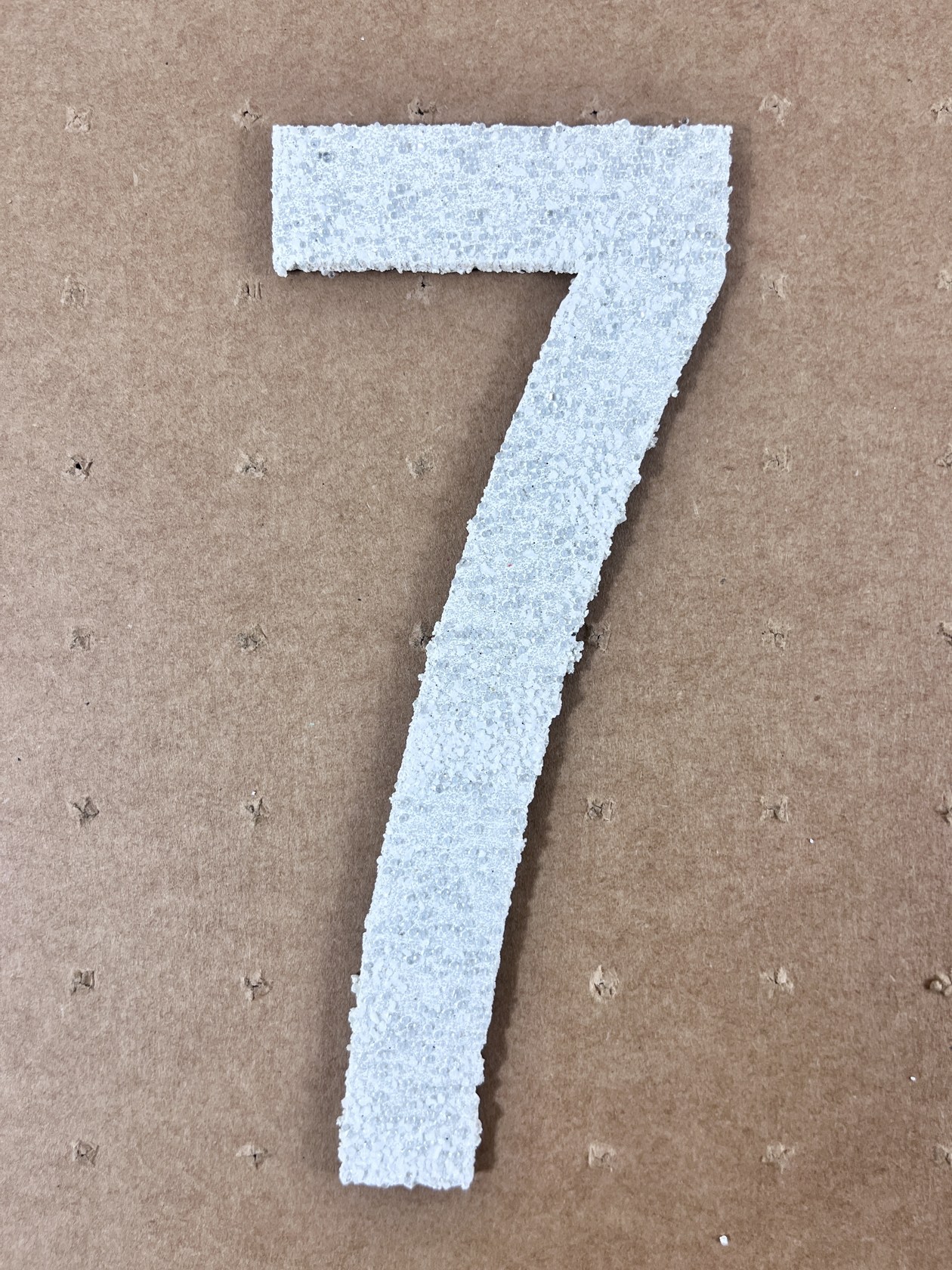 24\" Tall, White, PPG Reflective Premark Thermoplastic Number 7