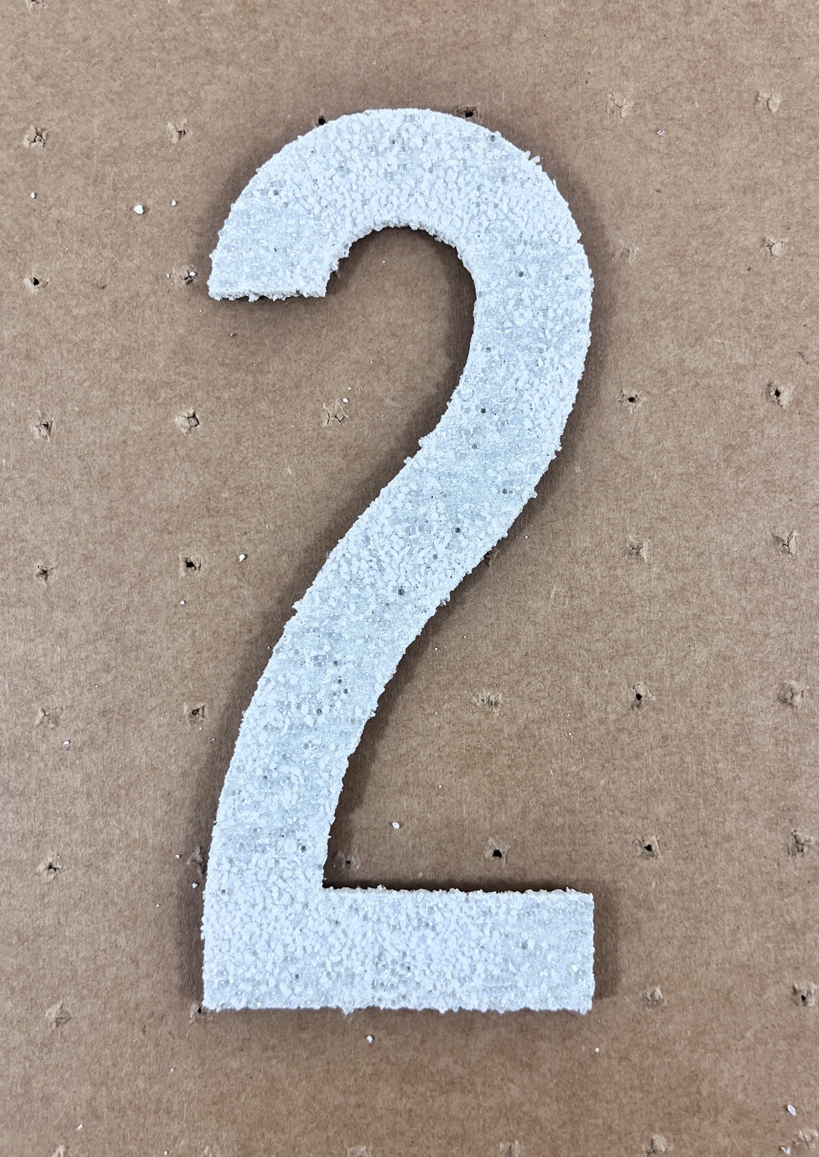 12\" Tall, White, PPG Reflective Premark Thermoplastic Number 2