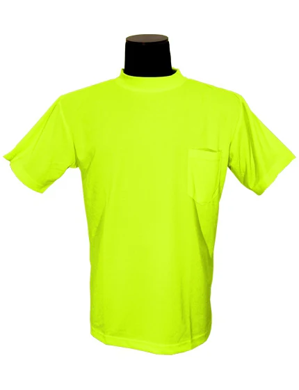 LIME, High Visibility, Microfiber Polyester T-Shirt, 2XL