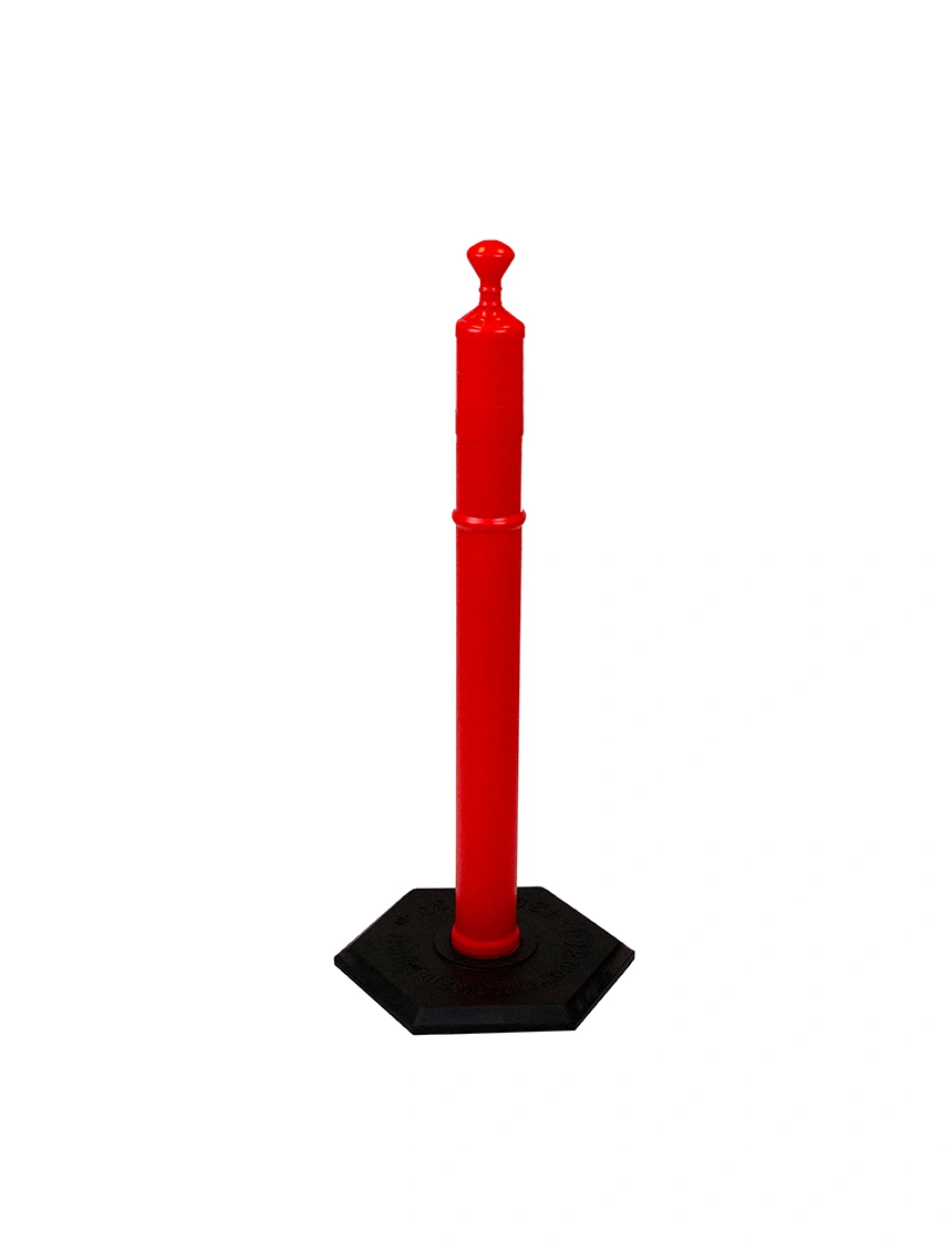 42\" ORANGE Grabber Tube with 18 Lb. Rubber Base