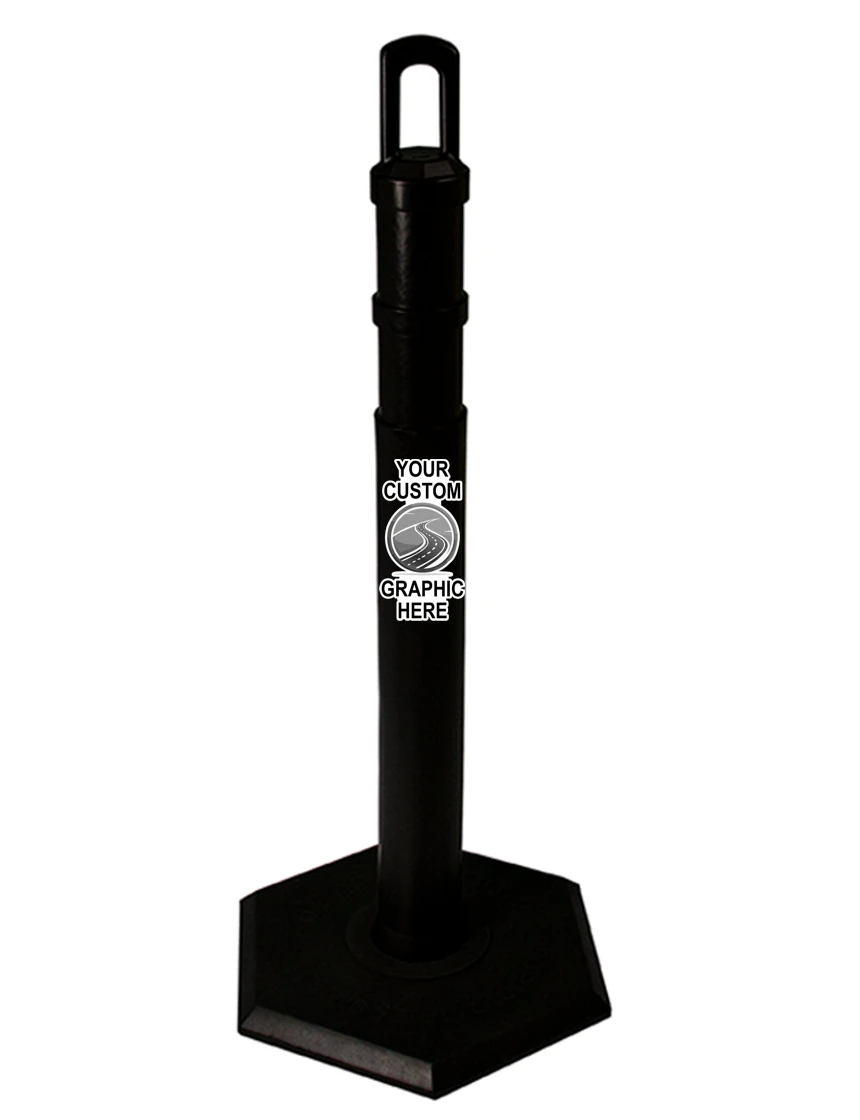 42\" Black JBC Arch Top Tube w/ 8lbs Base w/ Single Color Graphic