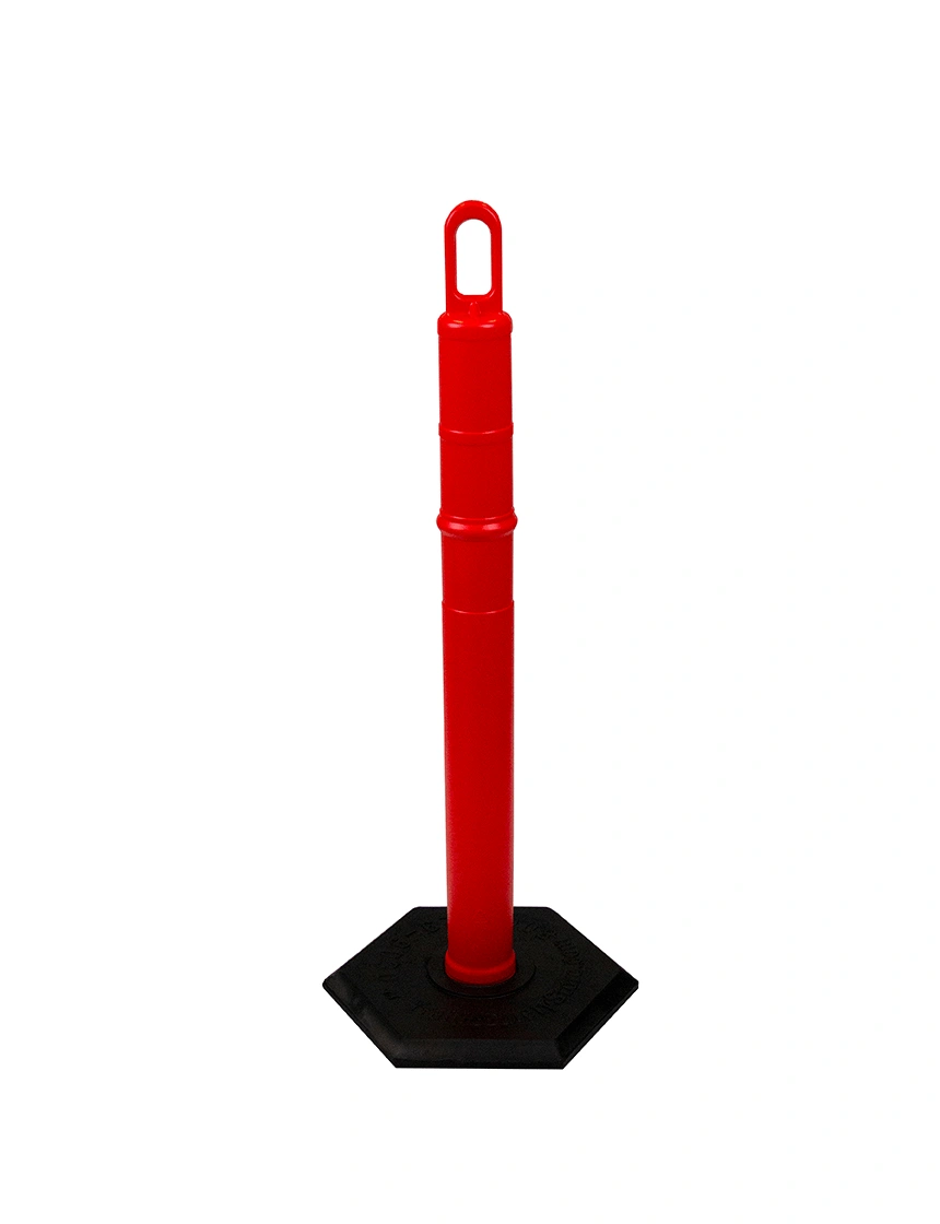 42\" ORANGE Looper Tube with 8 Lb. Base