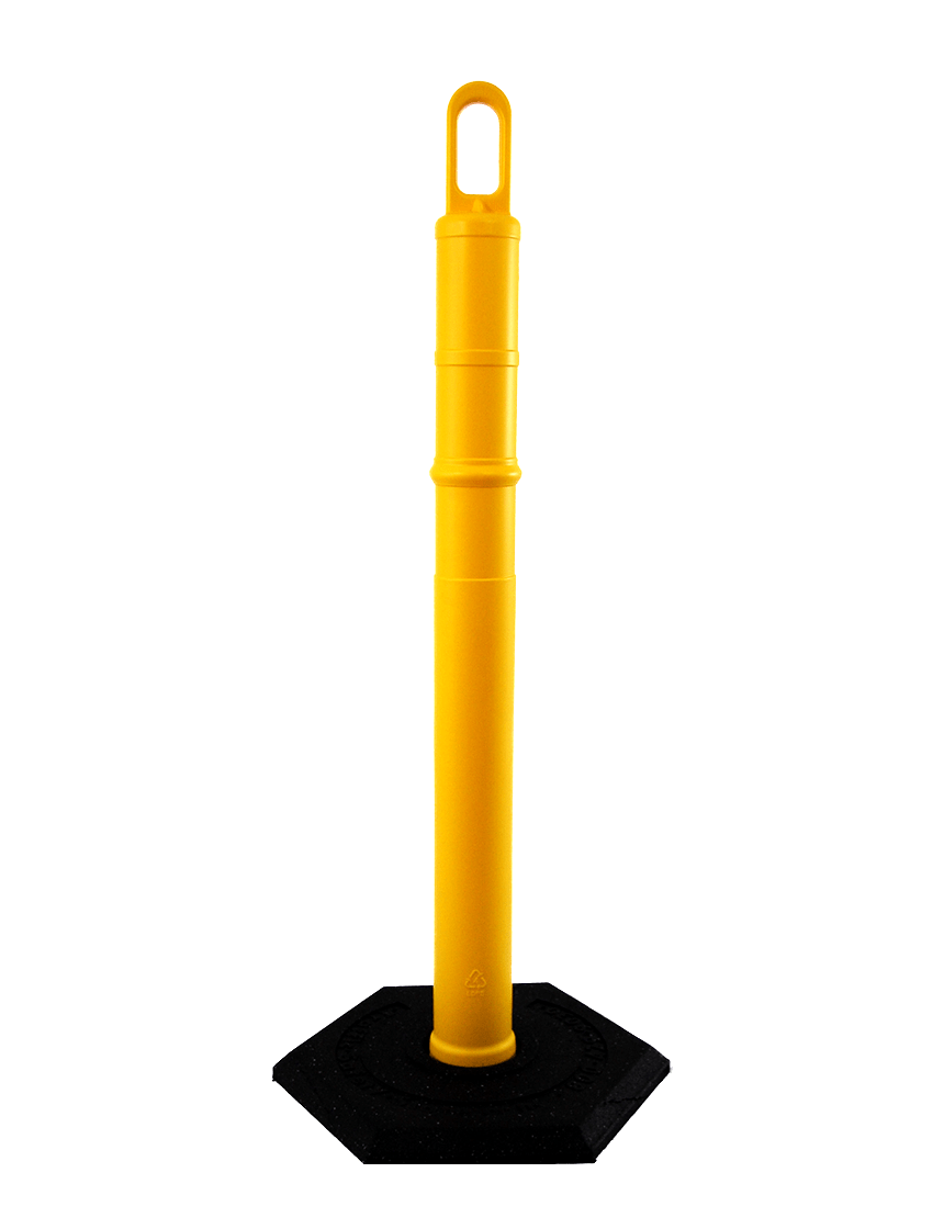 42\" YELLOW Looper Tube with 8 Lb. Base