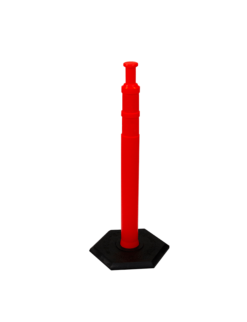 42\" \u0027Flat Top\u0027 Delineator Tube with 8 Lb. Base