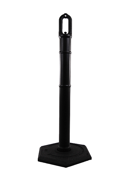 42\" BLACK Ringtop Tube with 18 Lb. Base
